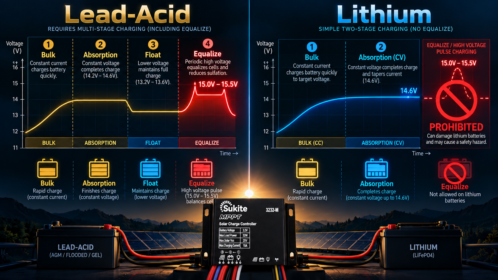 Why Can‘t Controllers Treat Lead-Acid and Lithium Batteries the Same?