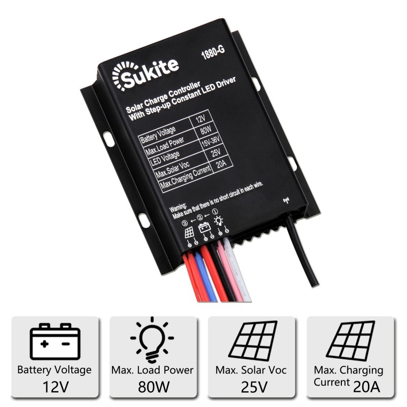 1880 PWM solar charging controller