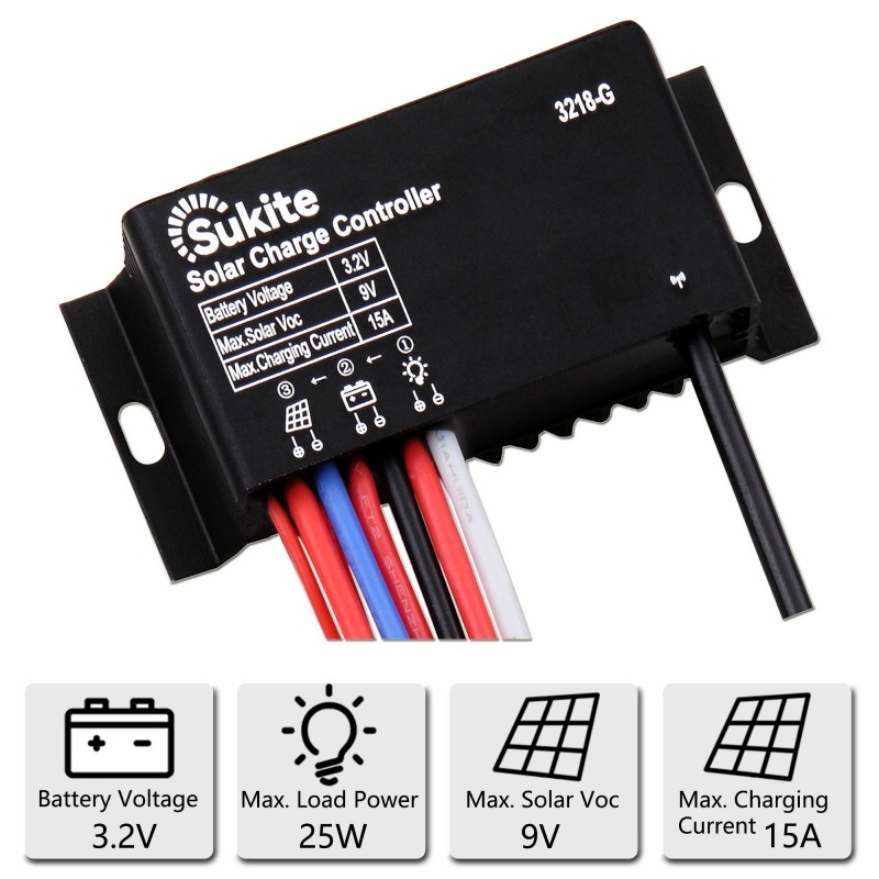 3218 PWM solar charging controller