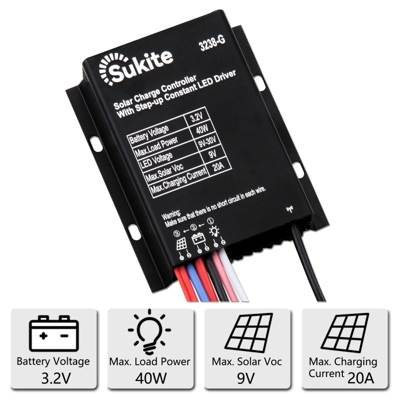 3238 PWM solar charging controller